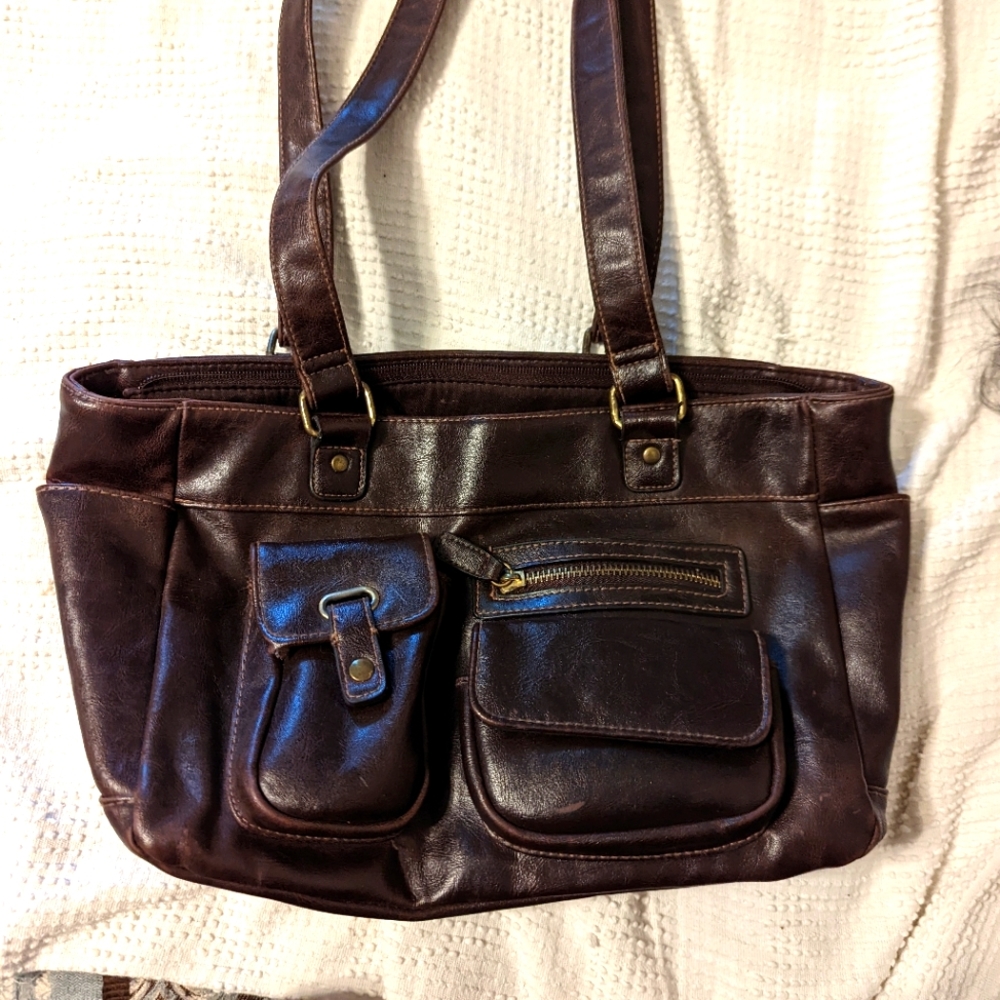 Brown Shoulder Bag with 1 compartment